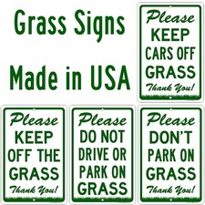 Keep Off Grass Don't Park/Drive 8"x12" Aluminum Sign UV Protected Made in USA
