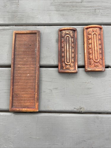 Mid Century Door Appliques Tulip Resin Salvaged Set 3 Architectural Decor
