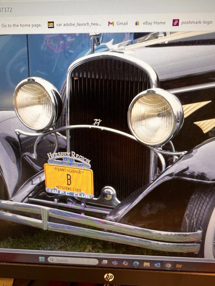 **** 2 emblemas de capó Chrysler 77 Chrysler Serie 77 Phaeton 1930 **** Foto 2 de 4