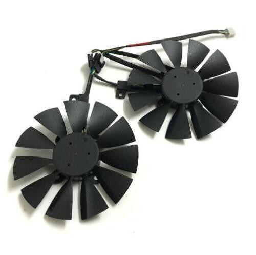 2pcs VGA Fan GTX 1070/1060 for asus dual GTX1060 GTX1070 4Pin graphics card fan - Afbeelding 2 van 3