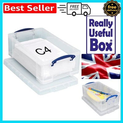 Really Useful 12 Liter Aufbewahrungsbox aus klarem Kunststoff - stapelbar & wasserabweisend