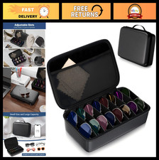 Travel Sunglasses Organizer Case - Hard Shell, Adjustable Slots for Multiple Eye