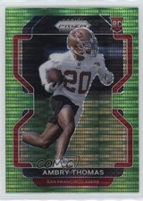 2021 Panini Prizm Rookie Neon Green Pulsar Prizm Ambry Thomas #439 12ks