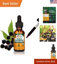 Hand-Harvested Organic Black Elderberry for Kids - 1oz Alcohol-Free Extract