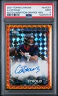 CJ STROUD 2024 TOPPS CHROME EDITION #BA-CST AUTO ORANGE REFRACTOR /25 PSA 9