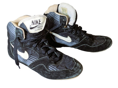 Nike Greco Supreme Size 8.5 US Black White Wrestling Shoes 920507-IB Vintage 90s