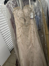 Ivory White Lace Beaded Sleeveless Wedding Dress Sweetheart Full-Length