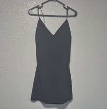 Windsor Black Full Slip Women s Size L Solid Polyester/Spandex Adjustable Strap