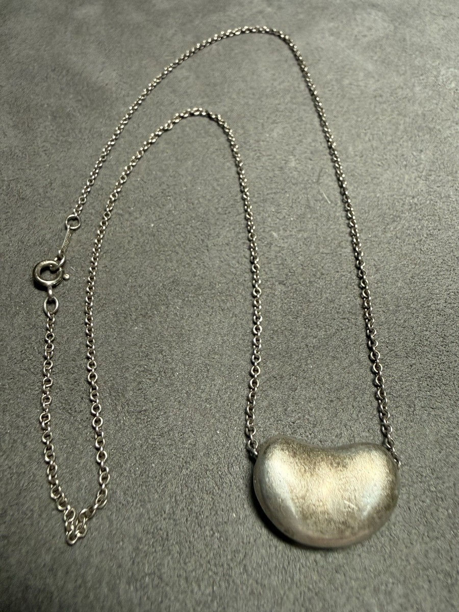 TIFFANY & CO STERLING SILVER ELSA PERETTI LARGE BEAN CHAIN
