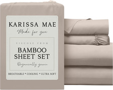 Luxury Bamboo Viscose King Sheet Set - Cooling  Soft with Deep Pockets