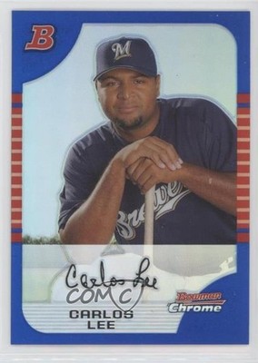 2005 Bowman Chrome Blue Refractor 120/150 Carlos Lee #67 7uo