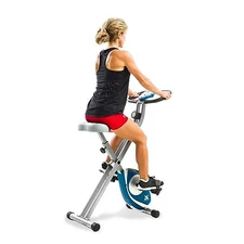 XTERRA FITNESS FOLDING EXERCISE BIKE, 225 LB WEIGHT CAPACITY - SILVER