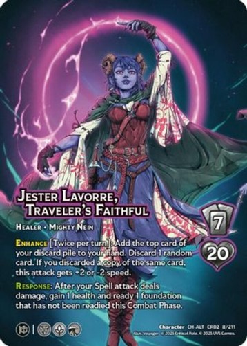 1X-Jester Lavoro, Fedele del Viaggiatore (Arte Alternativa) - 8/211 - C - Holofoil-CR - Foto 1 di 1