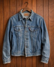 Vtg 70s Levi  s 70505-0217 Type III Denim Trucker Jacket USA Small e Size 42