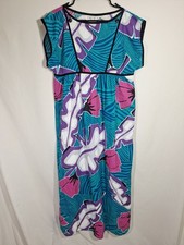 Nwt Vtg 70s Bill Tice Novelty Tropical Print Maxi Dress Lounger Medium Daytons Nwt Vtg 70s Bill Tice Novelty Tropical Print Maxi Dress Lounger Medium Daytons