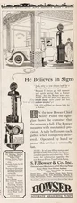 1922 S F Bowser Co Fort Wayne Indiana Chief Sentry Visible Gasoline Pump Ad
