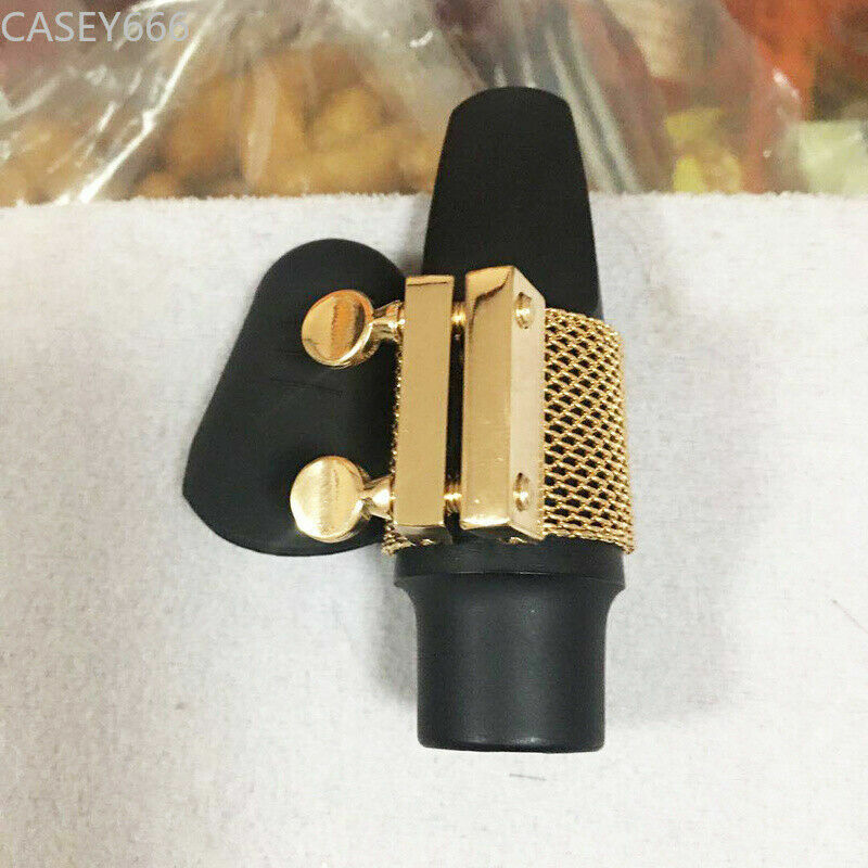 Handmade High Quality Gold Plated ALTO Saxophone Ebonite Mouthpiece ligature NEW