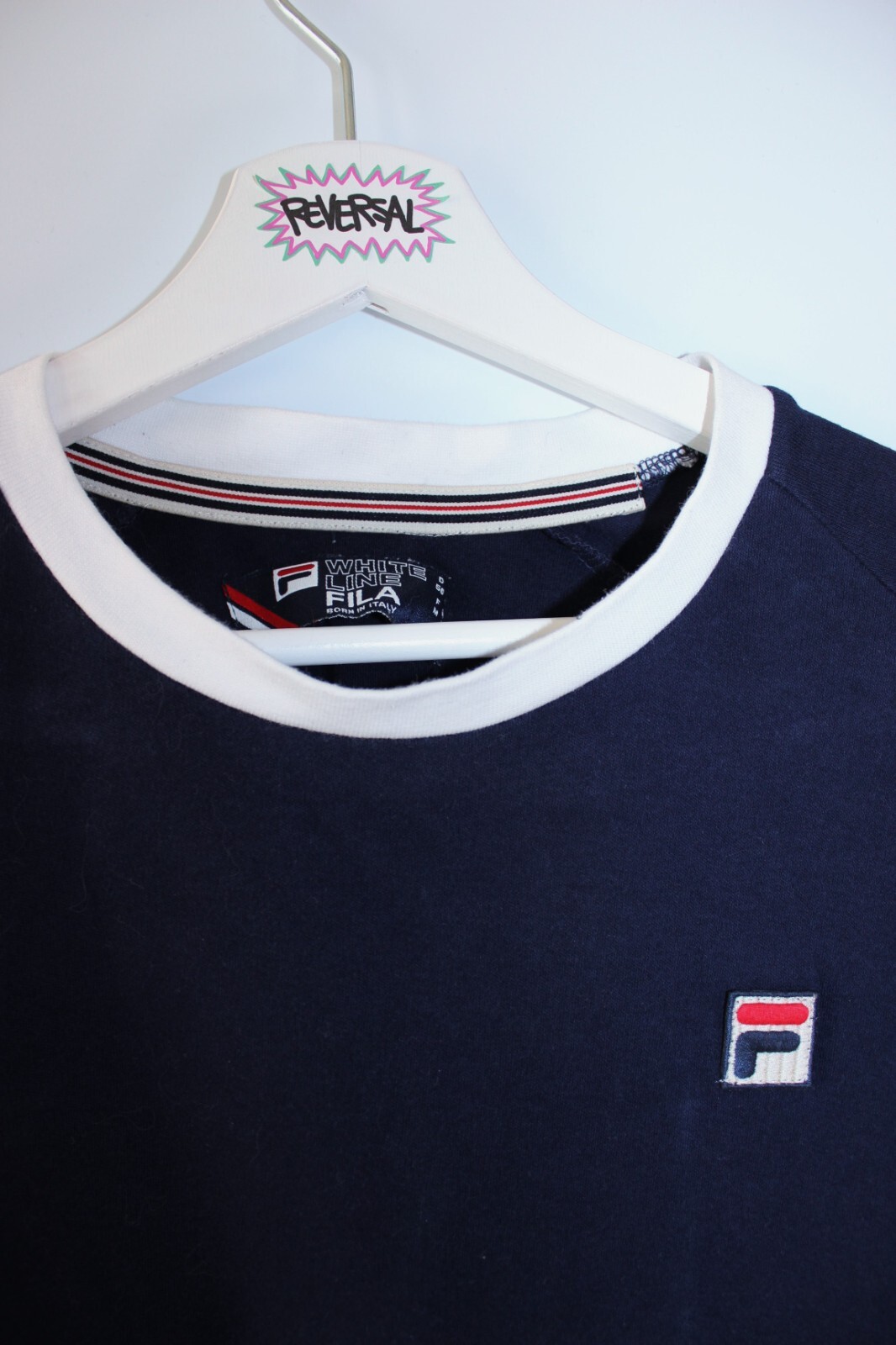 FILA White Line Tshirt Vintage M Sportswear Sport Tee Ringer Mod