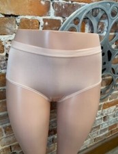 Breezies Peach Silky Knit Hi-Cut Panties New