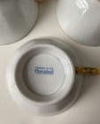 Antique 1930s-40s CERABEL PORCELAINE Teacups set of 3 Pink & Blue Flowers Gold R — photo 4