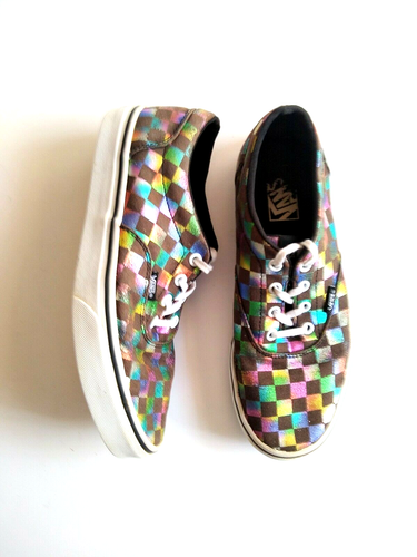 metallic rainbow vans
