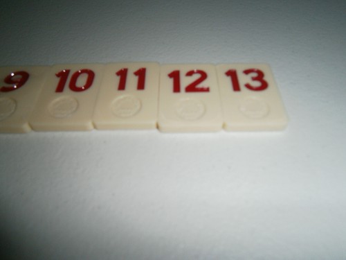 RUMMY-Z Pacific Game (1) Set Replacement Tiles Numbers 1 thru 13 Red - Picture 3 of 3