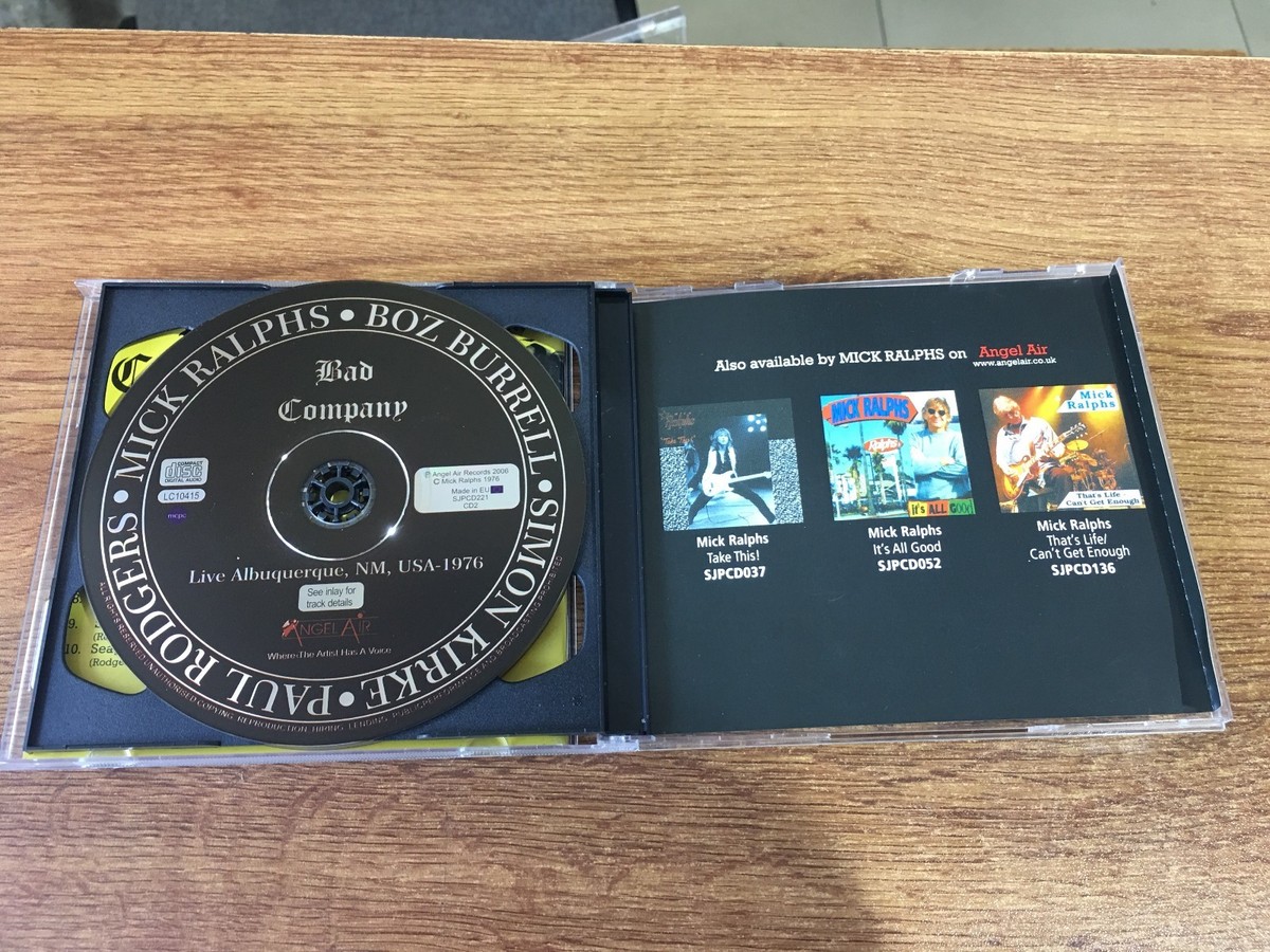 Bad Company Live in Albuquerque 1976 2CD WITHOUT FRONT ART BOOKLET 