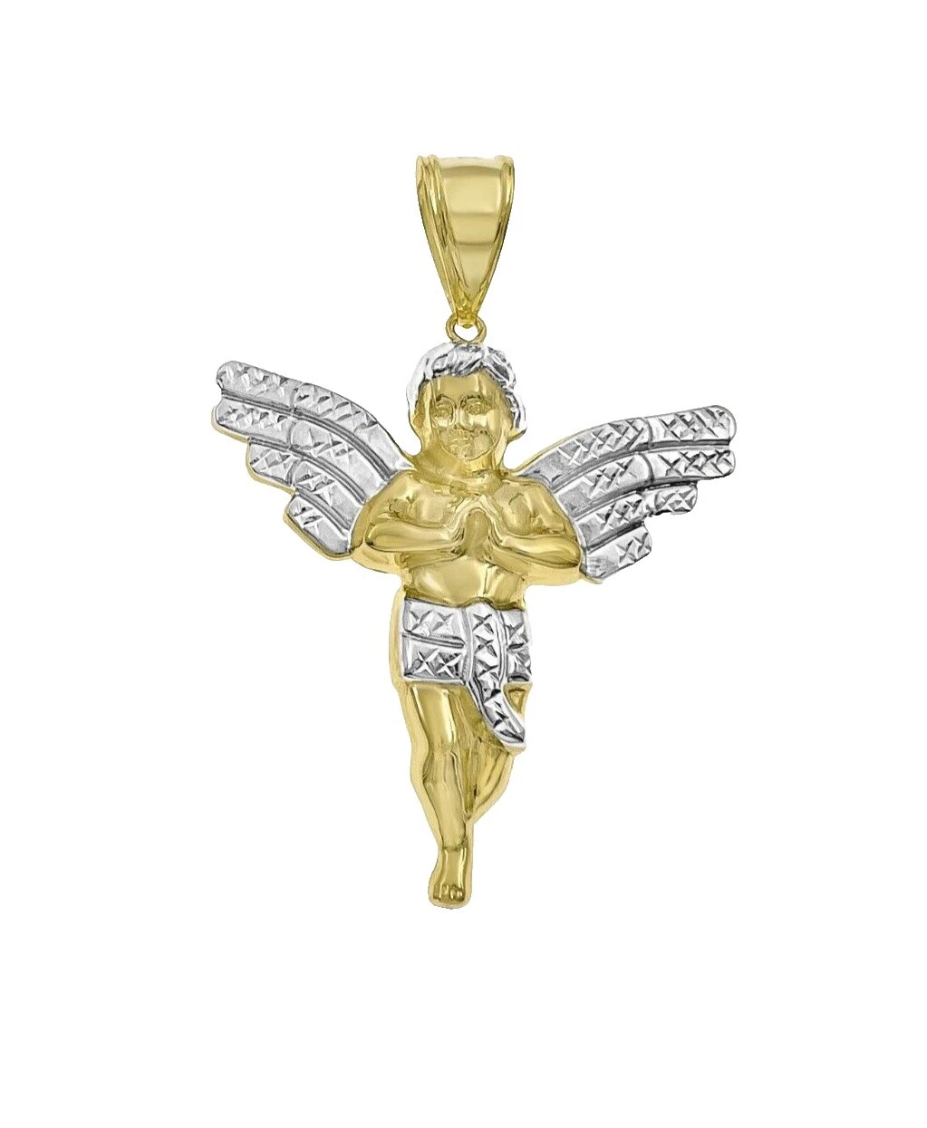 Collares y colgantes Charm de oro blanco de 10 K para hombre