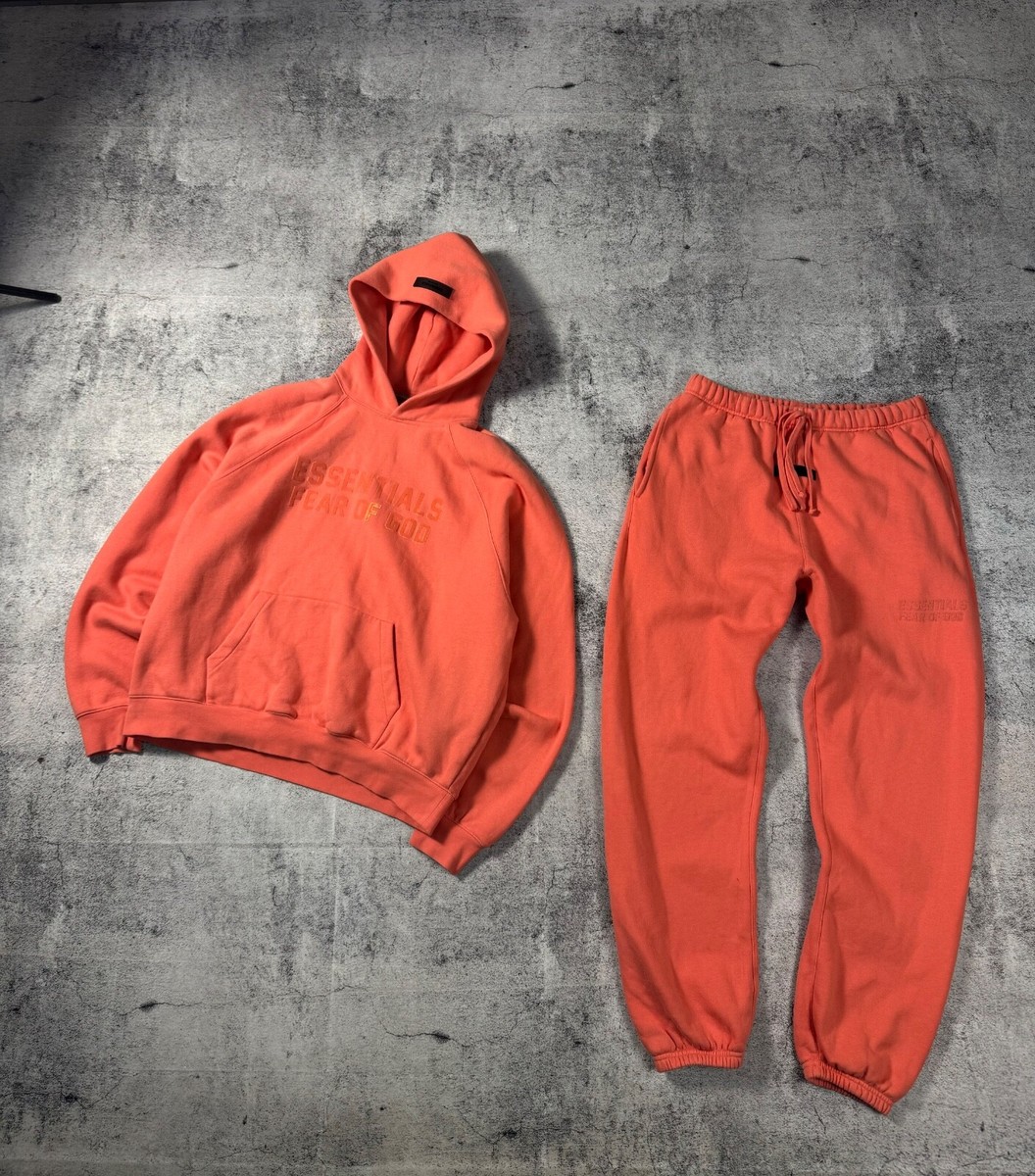 ESSENTIALS フーディ パーカー セットアップ FEAR OF GOD Fear Of God Essentials Tracksuit Set 3in1 Pants Hoodie Peach Color