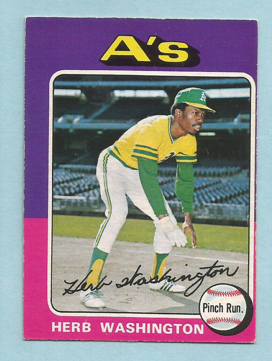 1975 OPC O-Pee-Chee Baseball Herb Washington #407 ROOKIE RC Athletics NMT+  | eBay
