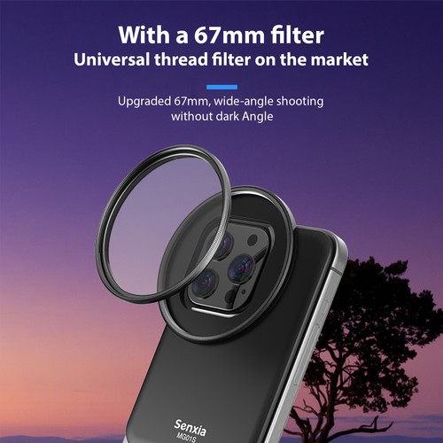 6.1in Magnetic Phone Filter Mount Phone Filter Holder With 67mm CPL Filter R - Picture 7 of 12