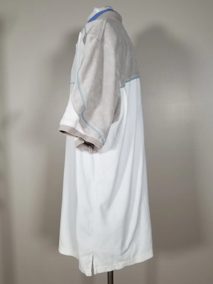 Chaqueta de terciopelo blanco roto Sean John años 90 pantalones XXL 2 piezas traje de calentamiento de rap 2X Foto 4 de 4