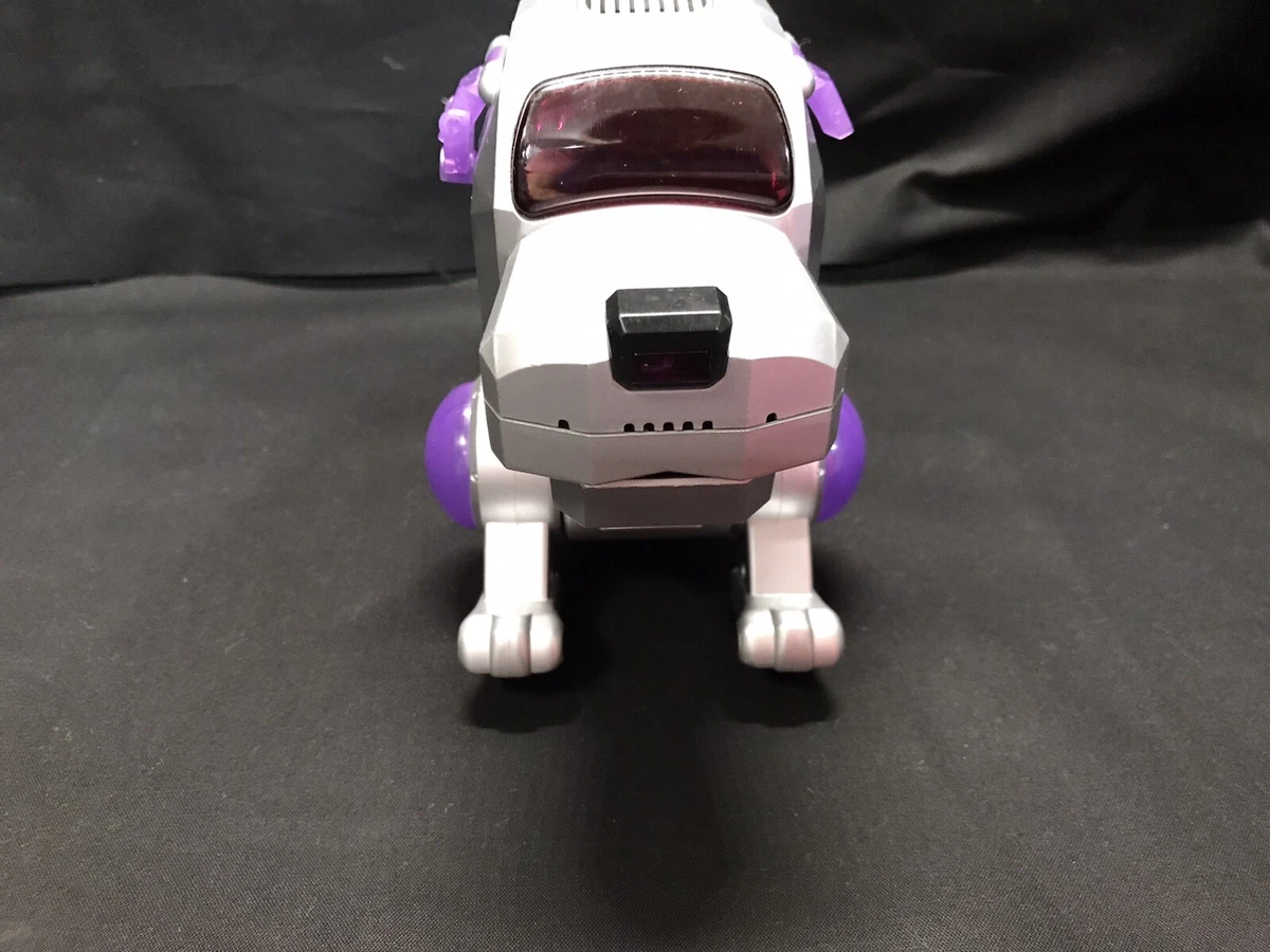 Tiger Electronics Interactive Robot Dog Poo Chi Purple Silver No Bone Tested