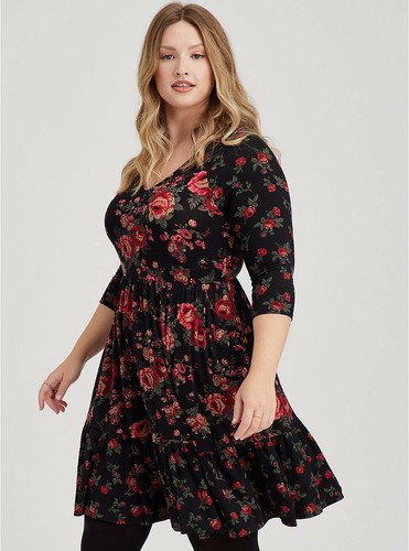 Torrid Raglan Skater Mini Dress Super 