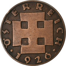 [#1260684] Österreich, 2 Groschen, 1926, Bronze, SS, KM:2837