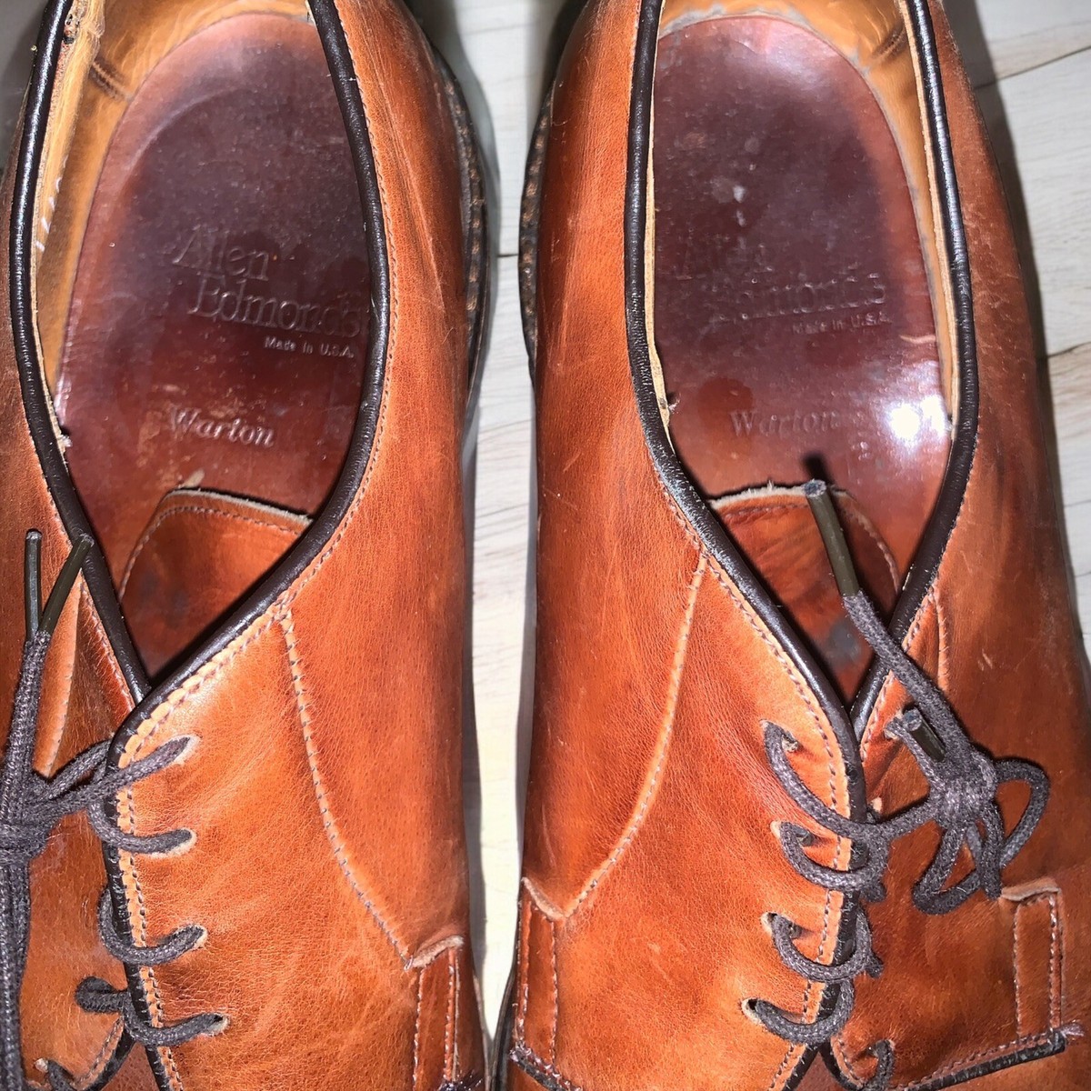 Allen Edmonds Dress Shoes Mens 11D Leather Made in USA Plain