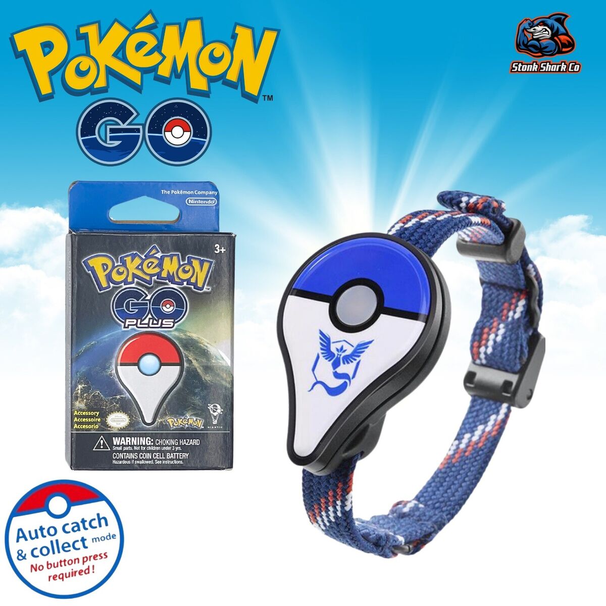 Pokémon Go Plus Auto Catch Bluetooth Bracelet for Nintendo Game USA  Shipping