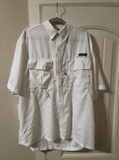 Eddie Bauer Travex Shirt Mens XXL White Short Sleeve Vented Classic Fit Fishing
