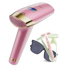 IPL Laser Hair Removal- at-Home Use Device Painless Permanent Epilators- Pink