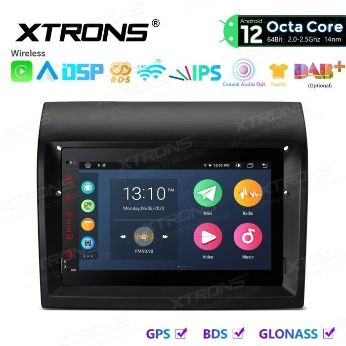 AUTORADIO ANDROID 12 FIAT DUCATO STEREO AUTO 7″ NAVI GPS WIFI COMANDI AL VOLANTE - Immagine 2 di 4