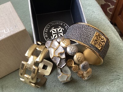 Rustic Cuff Bracelet Set Of Four New In Box