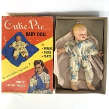 National Mask  Puppet Vintage Cutie Pie Baby Doll Vinylite Original Box