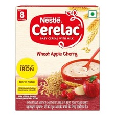 Nestle CERELAC Baby Cereal with Milk - Wheat Apple Cherry - From 8 Months 300g