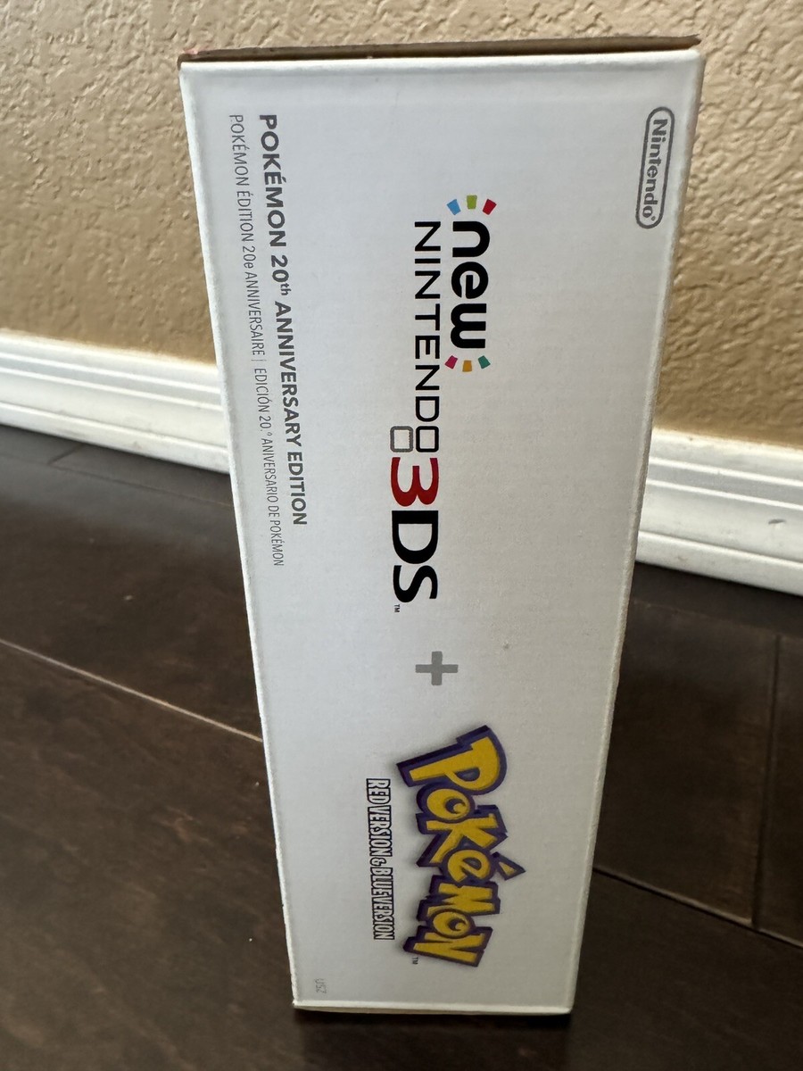 New Nintendo 3DS Pokemon 20th Anniversary Red & Blue Edition
