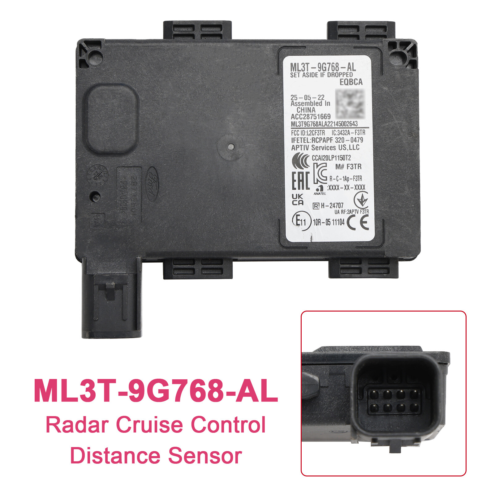 Radar Cruise Control Distance Sensor ML3T-9G768-AL for Ford F150 2021-2023 US