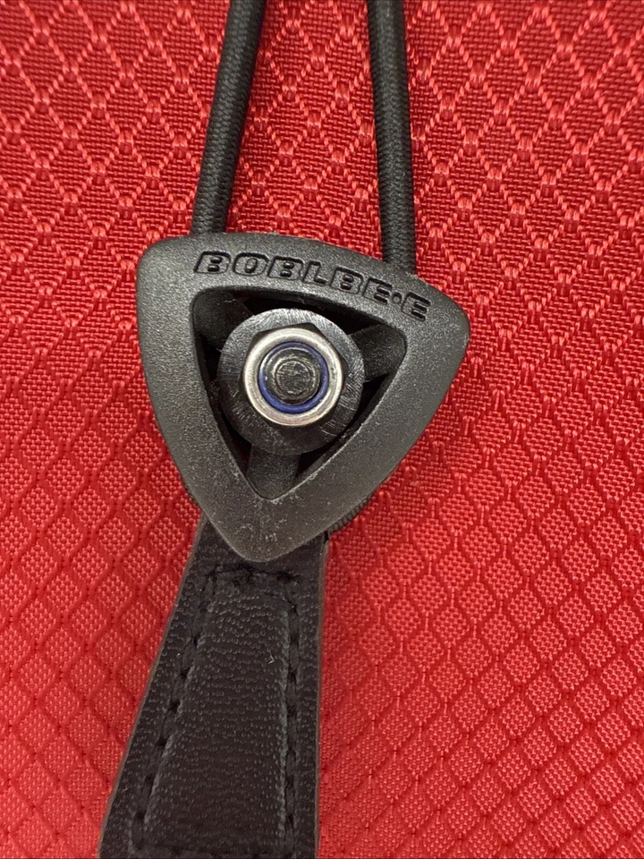 Cartera rígida BOBLBE-E 2004 Suecia roja/negra doble correa pies de bola de goma Foto 4 de 4