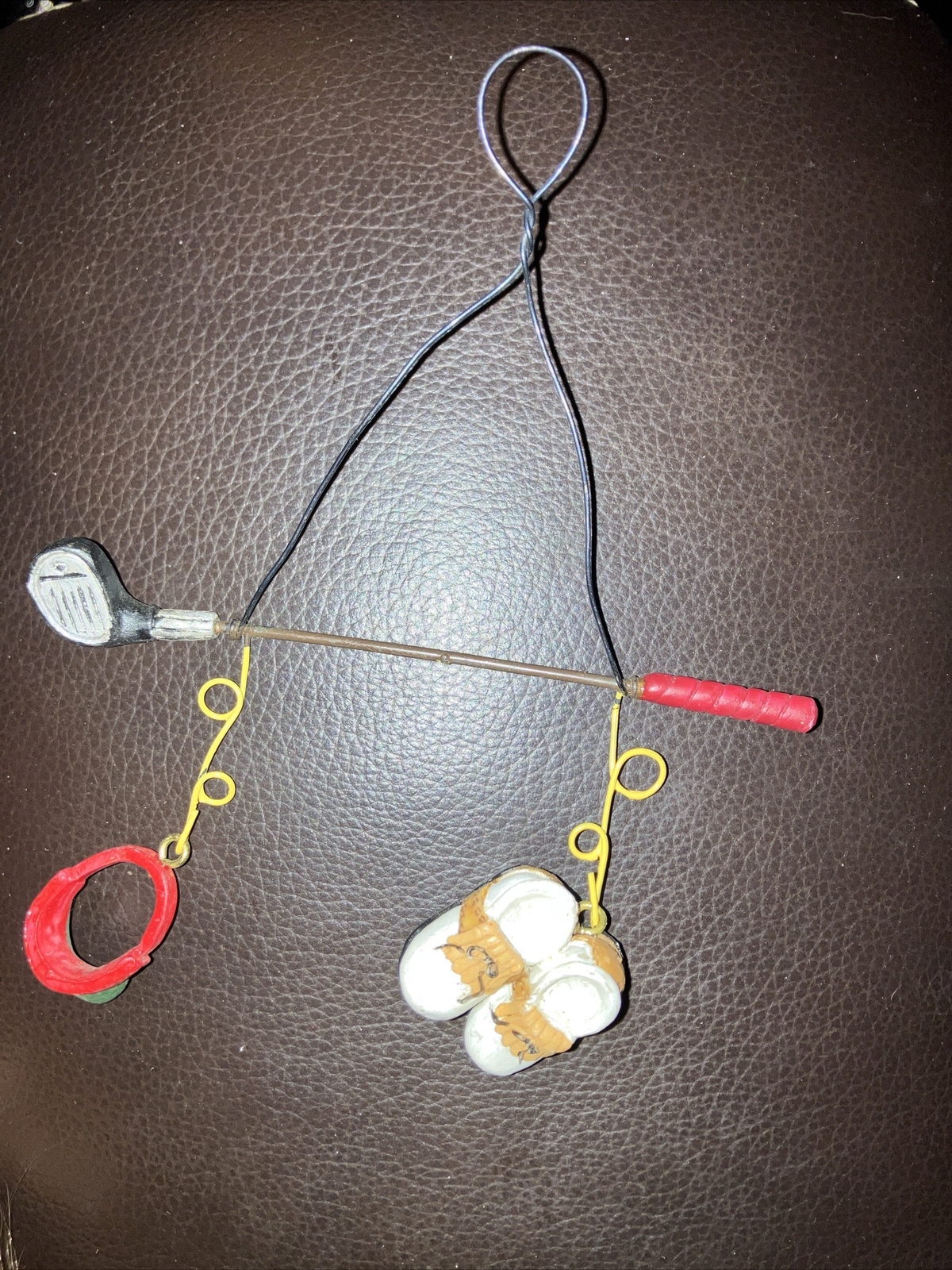 Golf Christmas Tree Ornament Featuring Cap, Shoes And Golf Club