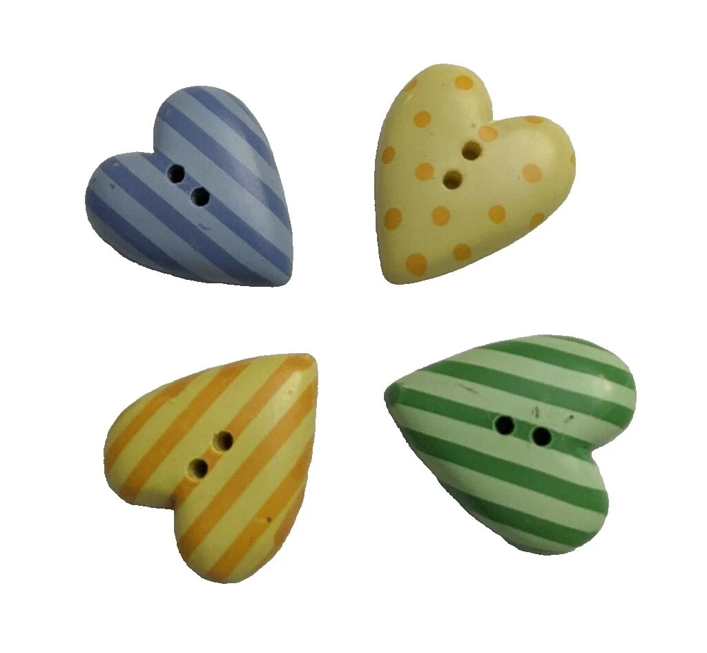 Heart 2-Hole Flat Button Sewing Buttons