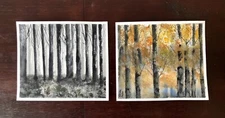 Watercolor Original Paintings- Note Cards- Landscape-Nature-Set of 2