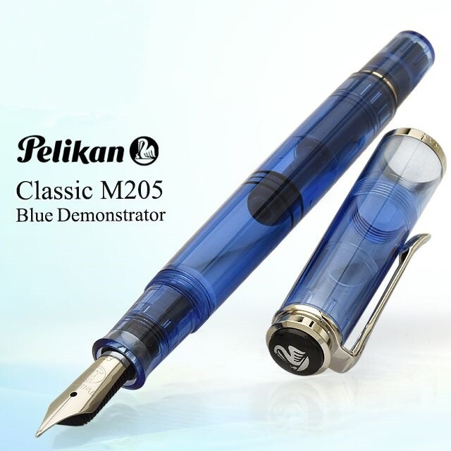 PELIKAN Fountain Pen Classic M205 Blue Demonstrator EF / F / M / B